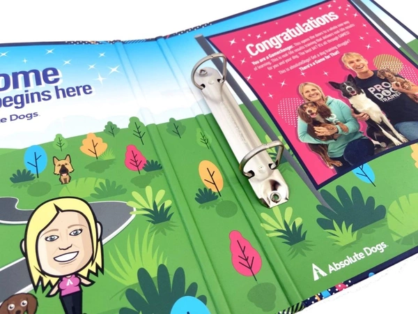  Dog Training Paper Over Board A5 Ring Binder 2186 - Scaled
